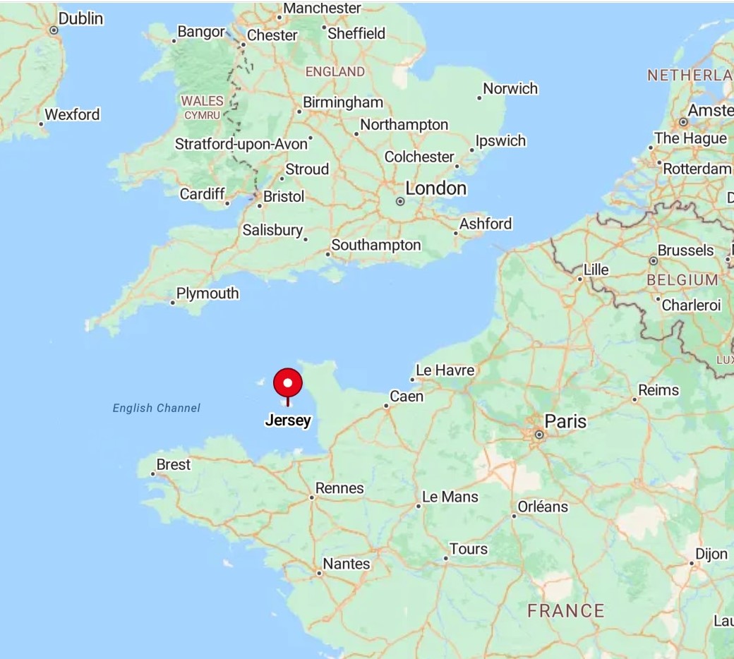 Jersey Location of Jersey on the map